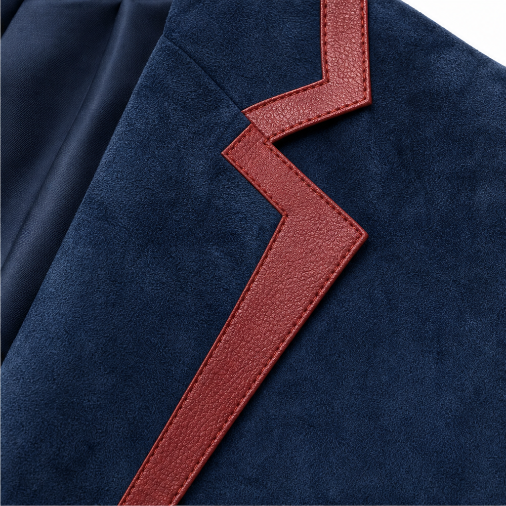 Velvara Velvet Blazer - Contrast Trim Women's Party Jacket