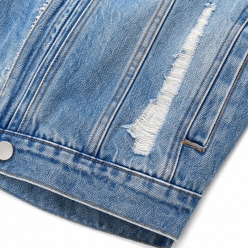 Wearbella Fur Collar Denim Jacket - Women's Hooded Jacket