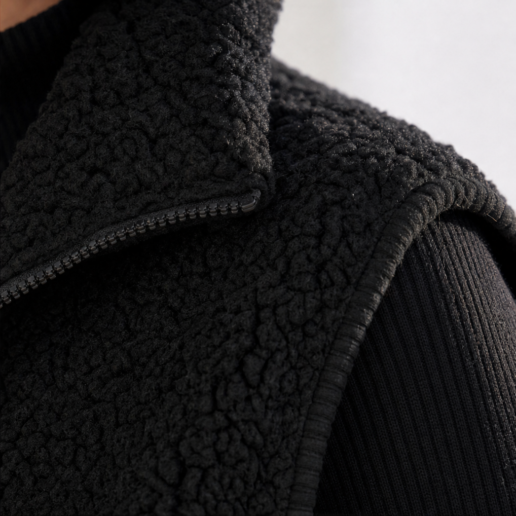 Wearbella Plush Puffer Gilet - Stand Collar Women's Vest