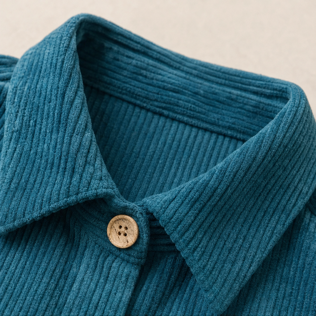 Corfield Corduroy Shacket - Women's Diagonal Button Jacket
