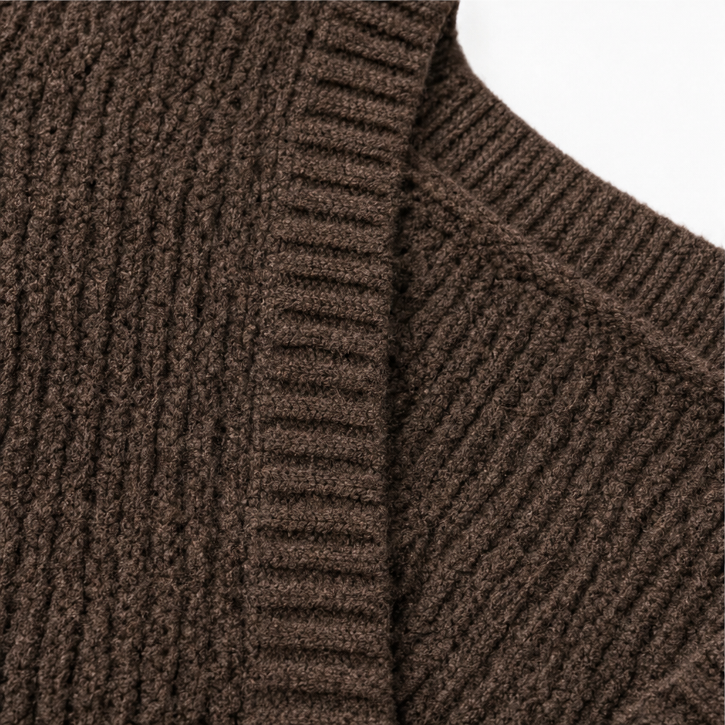 Veloura V-Neck Knit Cardigan - Metal Button Women's Knit