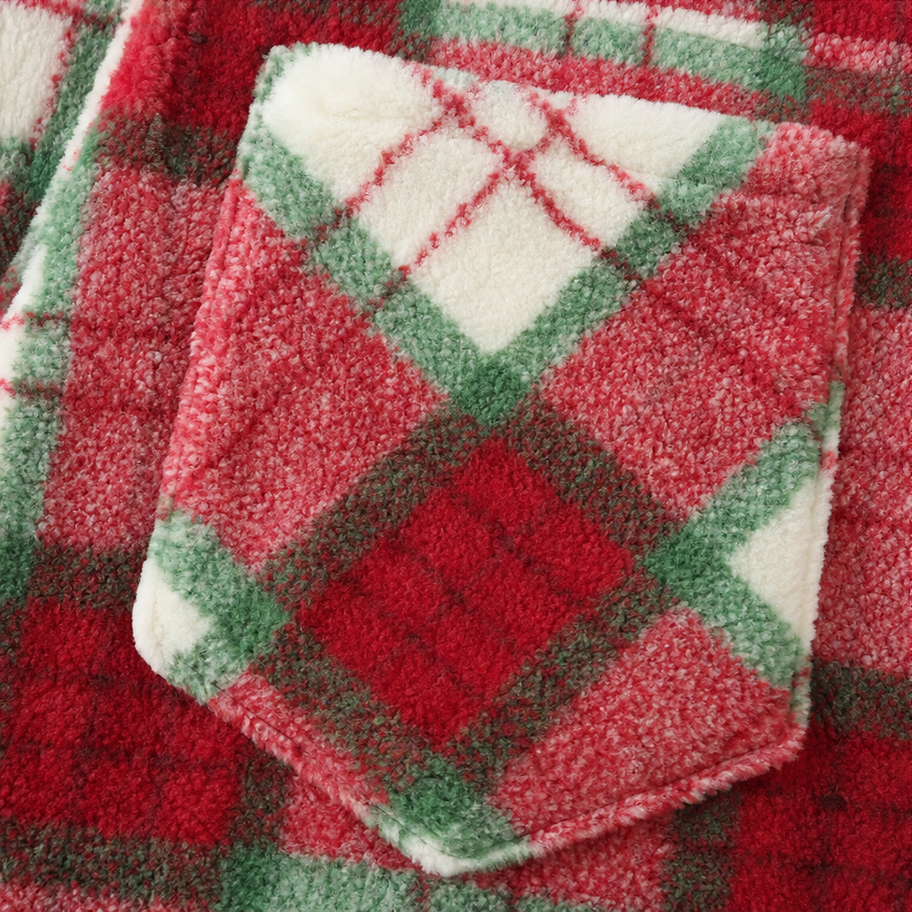 Coziveigh Plaid Fleece Shacket - Women's Oversized Shirt