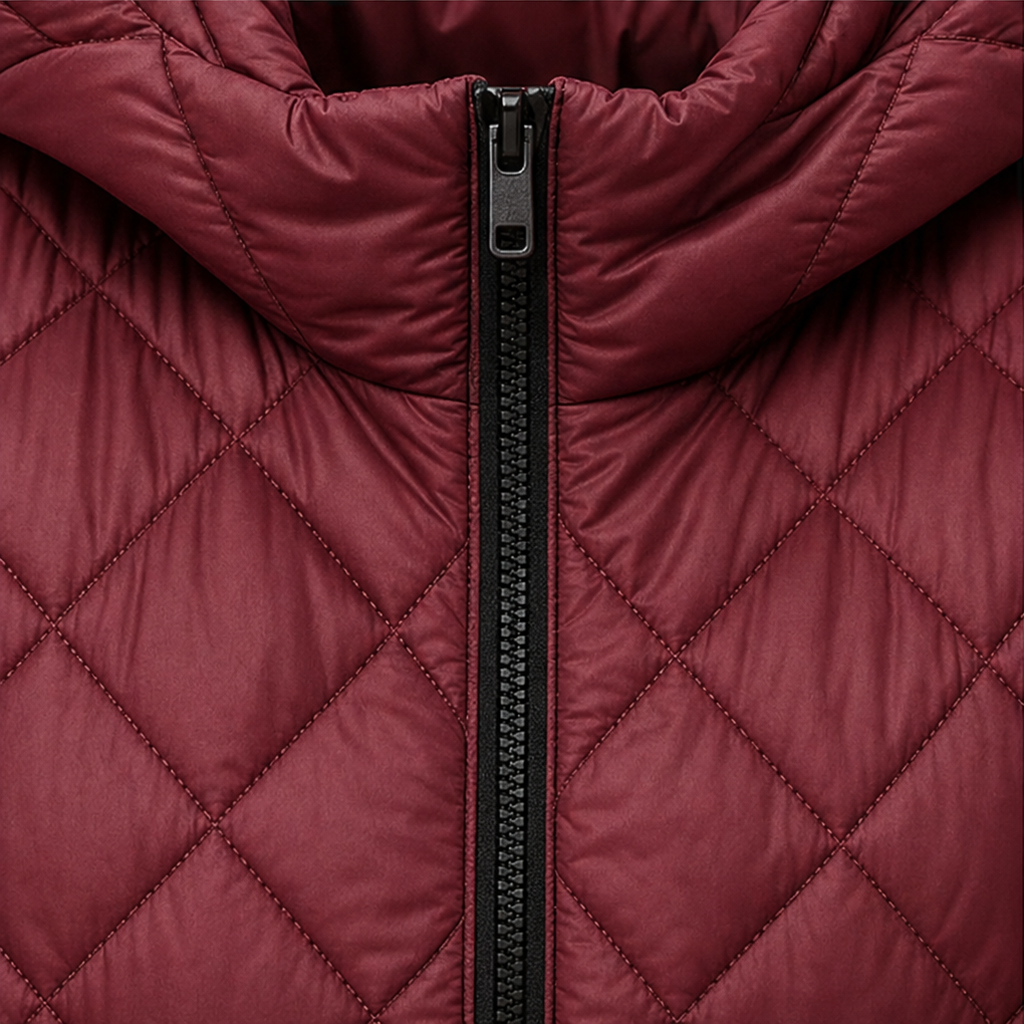Quilta Quilted Hooded Gilet - Long Sleeveless Women's Vest