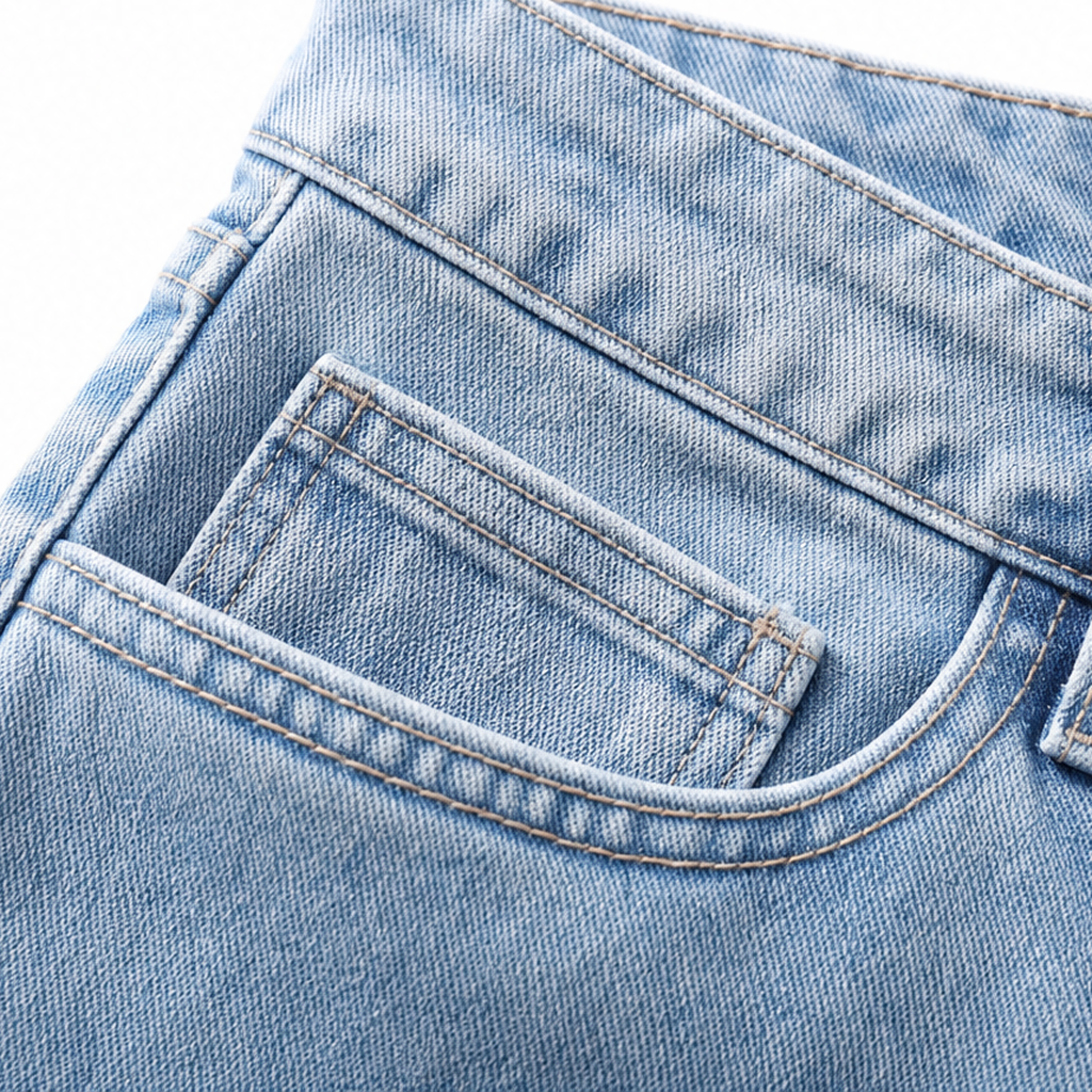 Longline Denim Jeans - Women's High Waisted Straight Leg