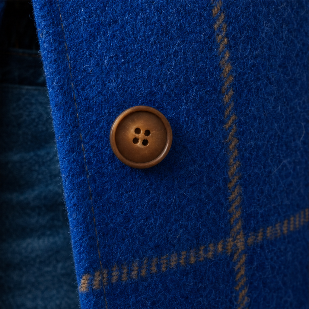 Checkwell Checkered Coat - Two-Button Women's Midi Coat