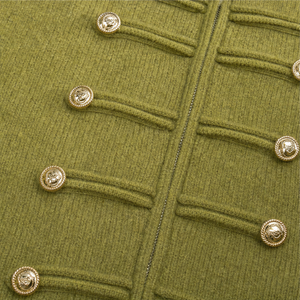 Mayfield Military Knit Cardigan - Gold Button Women's Knit
