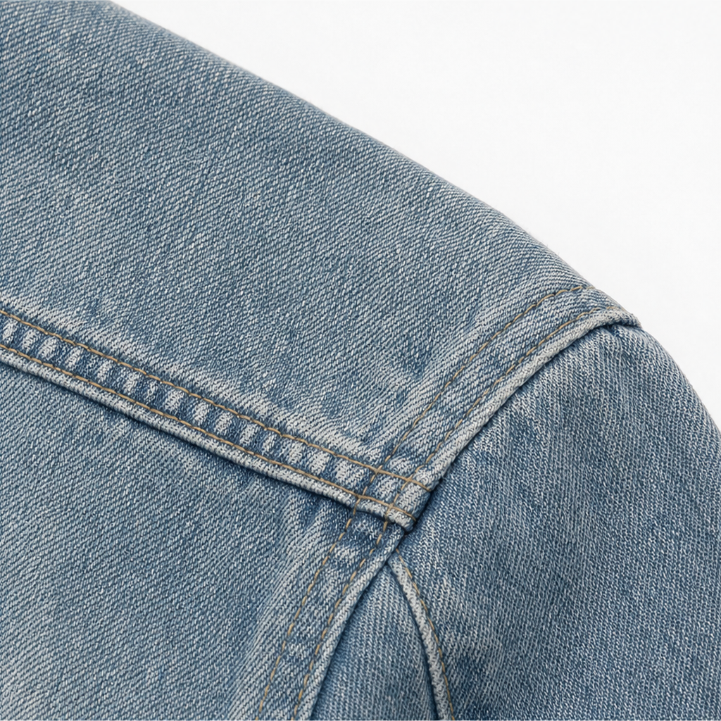 Veluna Asymmetric Denim Jacket - Women's Oversized Jacket