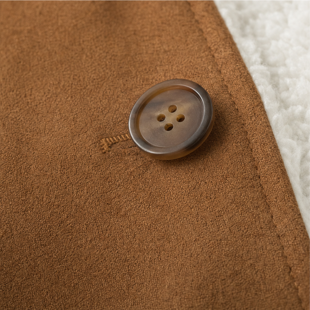 Suede-Finish Sherpa Lapel Jacket - Women's Lined Coat