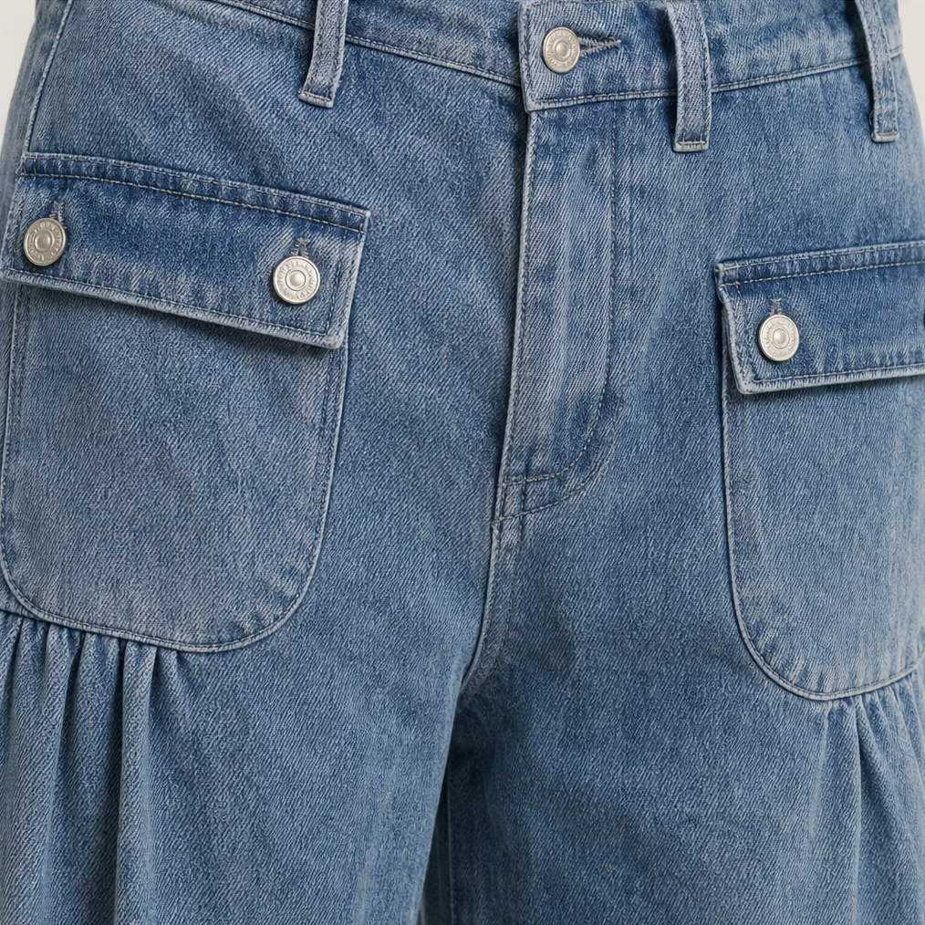 Barrelune Barrel Leg Jeans - Women's Tie Hem Jeans
