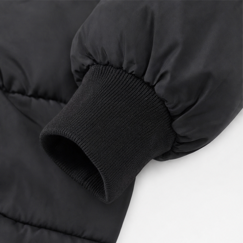 Veluna Padded Winter Coat - Plush Hood Trim Women's Coat