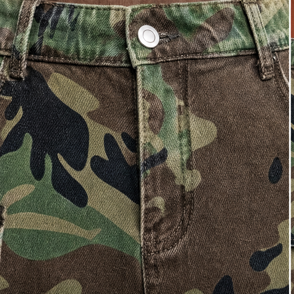Camo Muse Wide Leg Jeans - Camouflage Women's Jeans