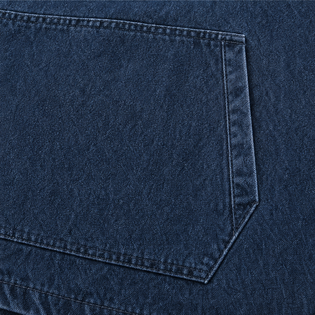 Half-Zip Haven Pullover - Washed Denim-Look Women's Top