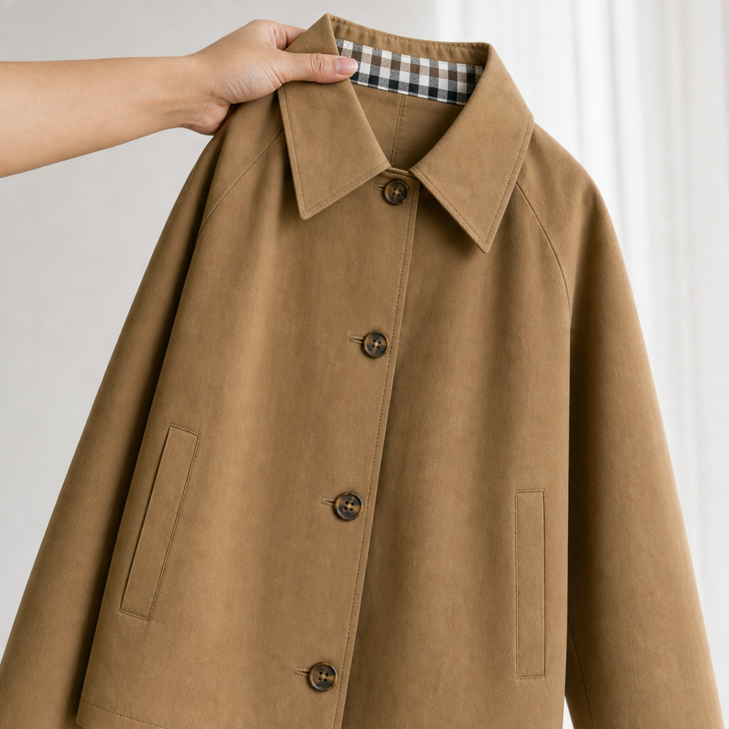 Mayfair Tartan Raglan Coat - Checked Sleeve Women's Coat