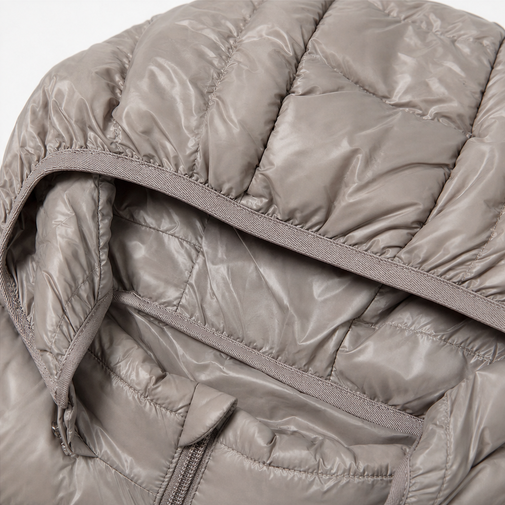 Veluna Long Quilted Puffer Coat - Women's Flared Puffer