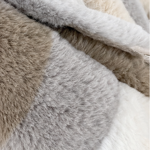 Furvella Colour Block Faux Fur Coat - Women's Oversized