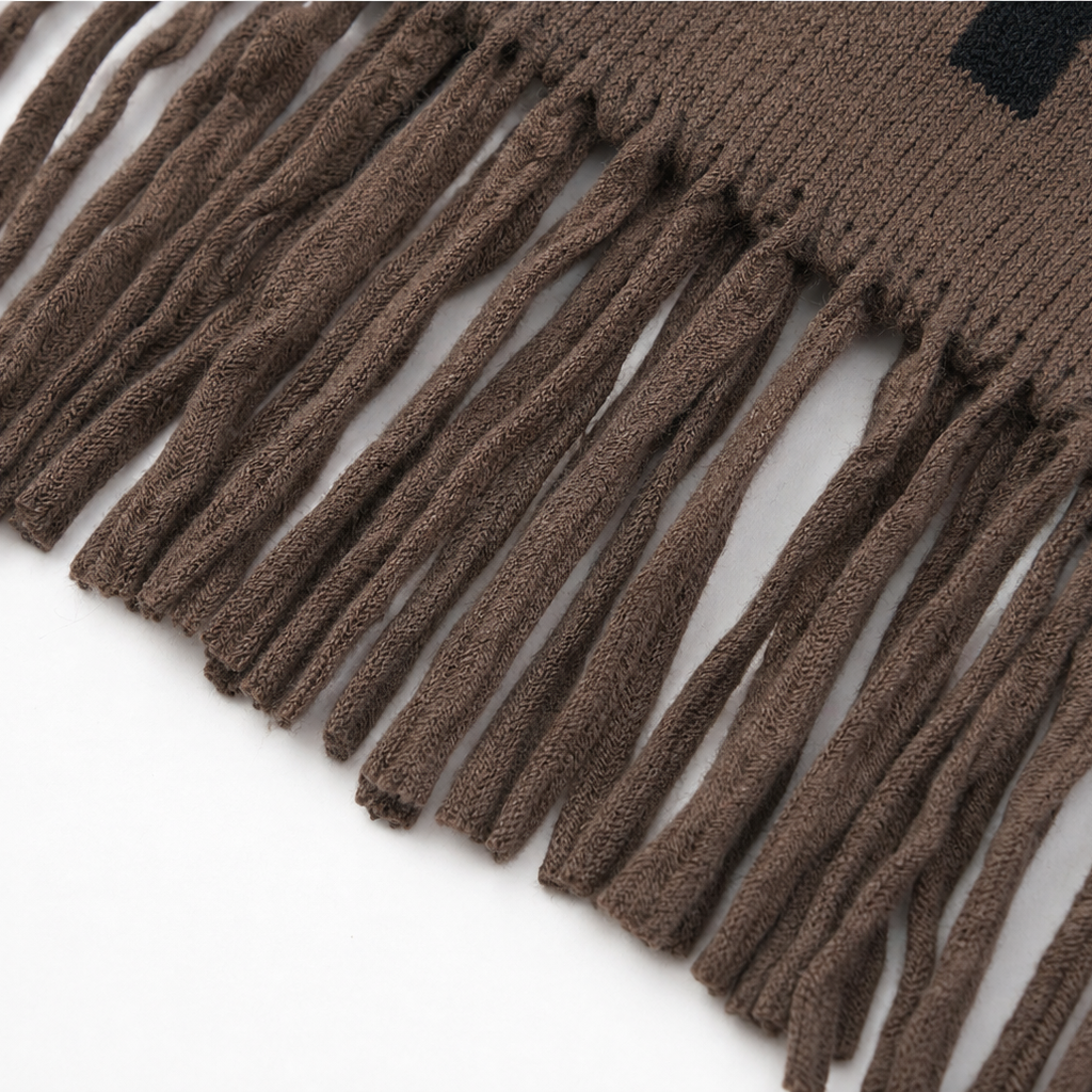 Velmora Fringed Poncho Cardigan - Women's Faux Fur Trim