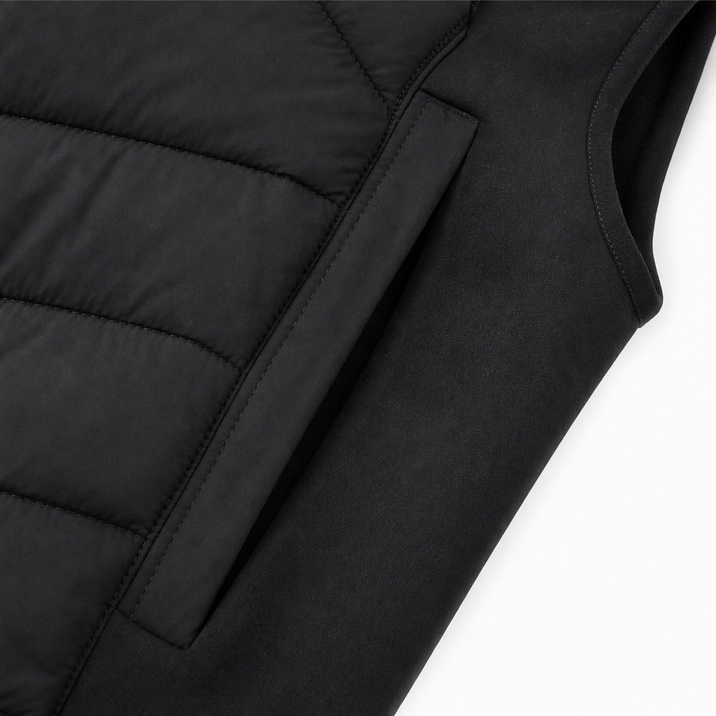 Layerly Quilted Puffer Vest - Women's Stand Collar Gilet