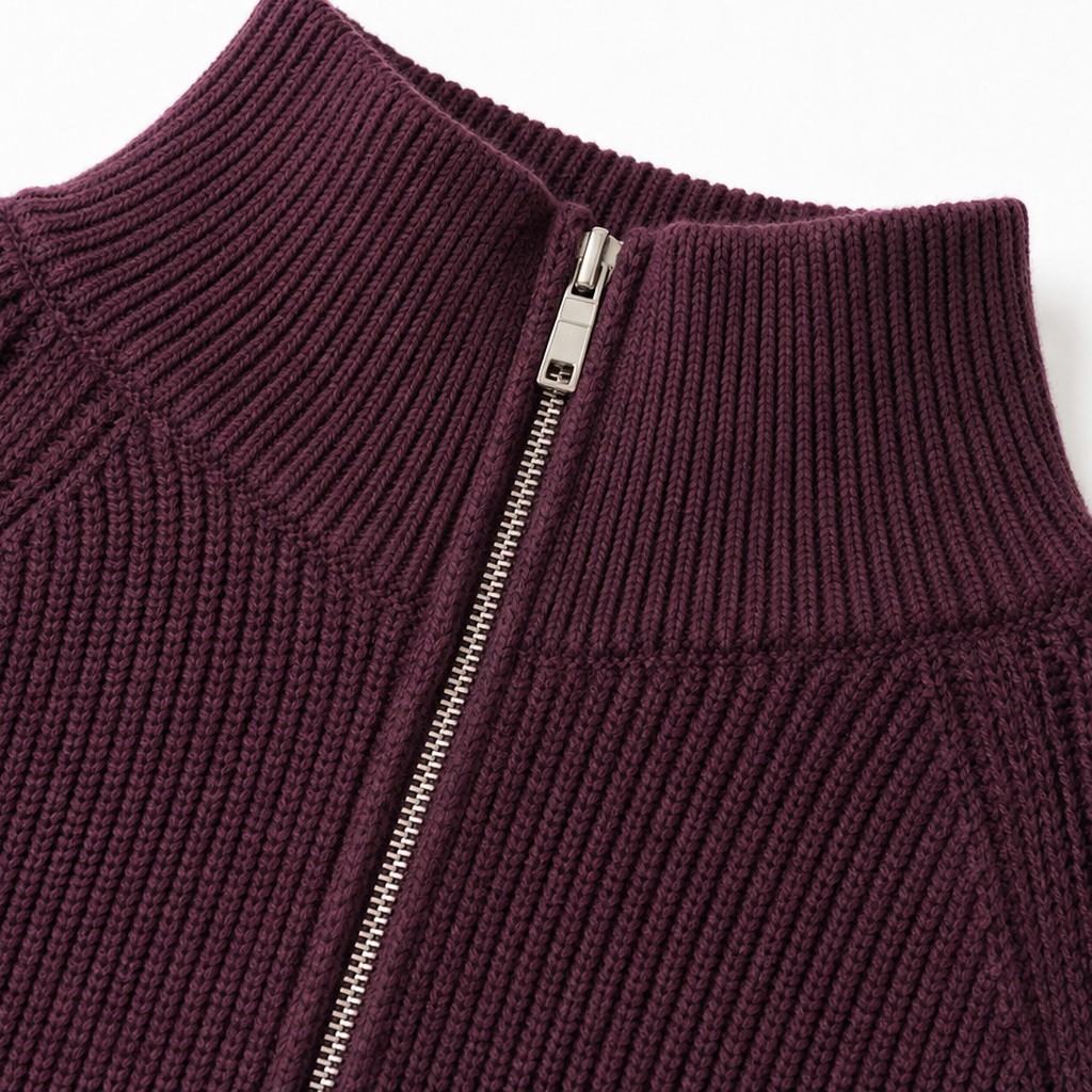 Lantera Lantern Sleeve Cardigan - Zip Up Women's Knit