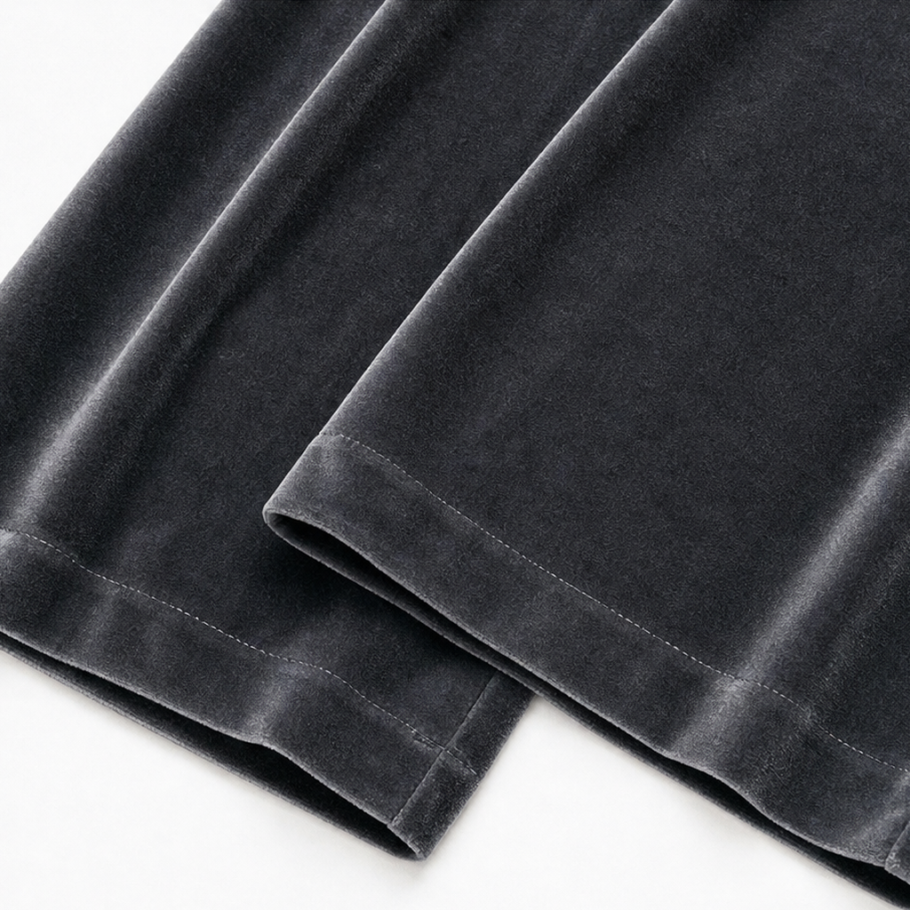 Velvenna Velvet Trousers - Women's High Waist Wide Leg