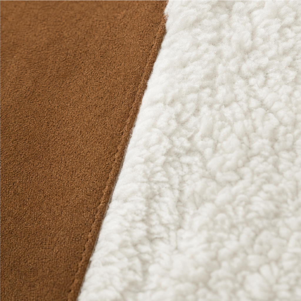 Suede-Finish Sherpa Lapel Jacket - Women's Lined Coat