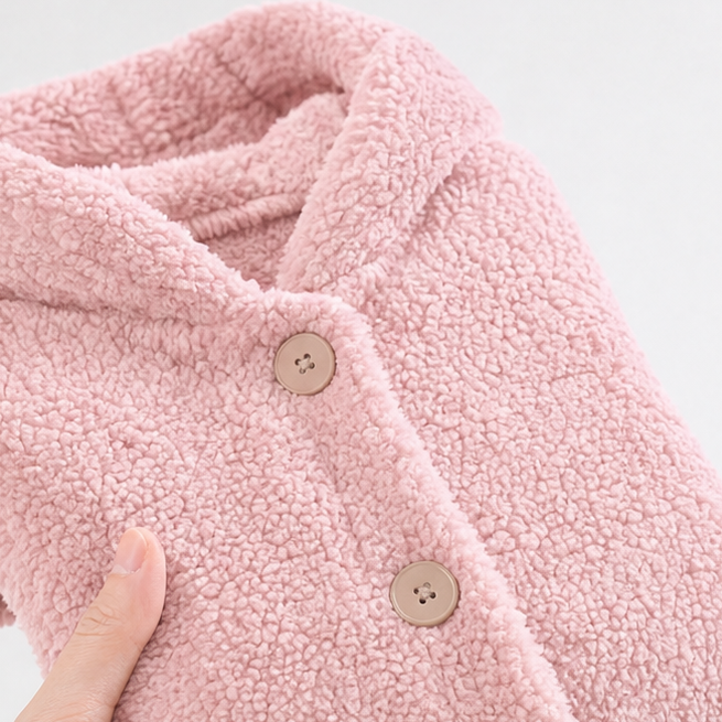 Cozyvale Hooded Winter Jacket - Button Front Women's Coat