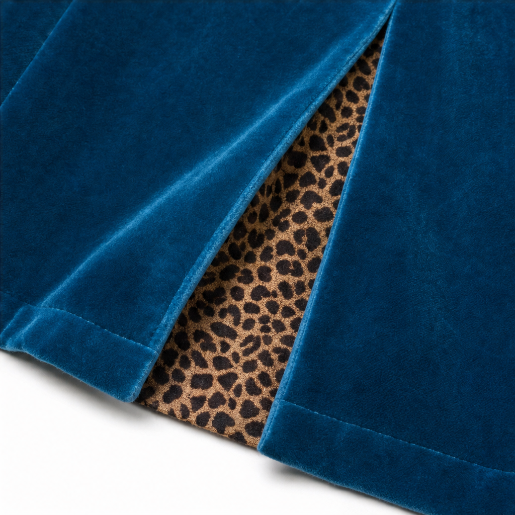 Velmora Leopard-Lined Velvet Coat - Women's Maxi Coat