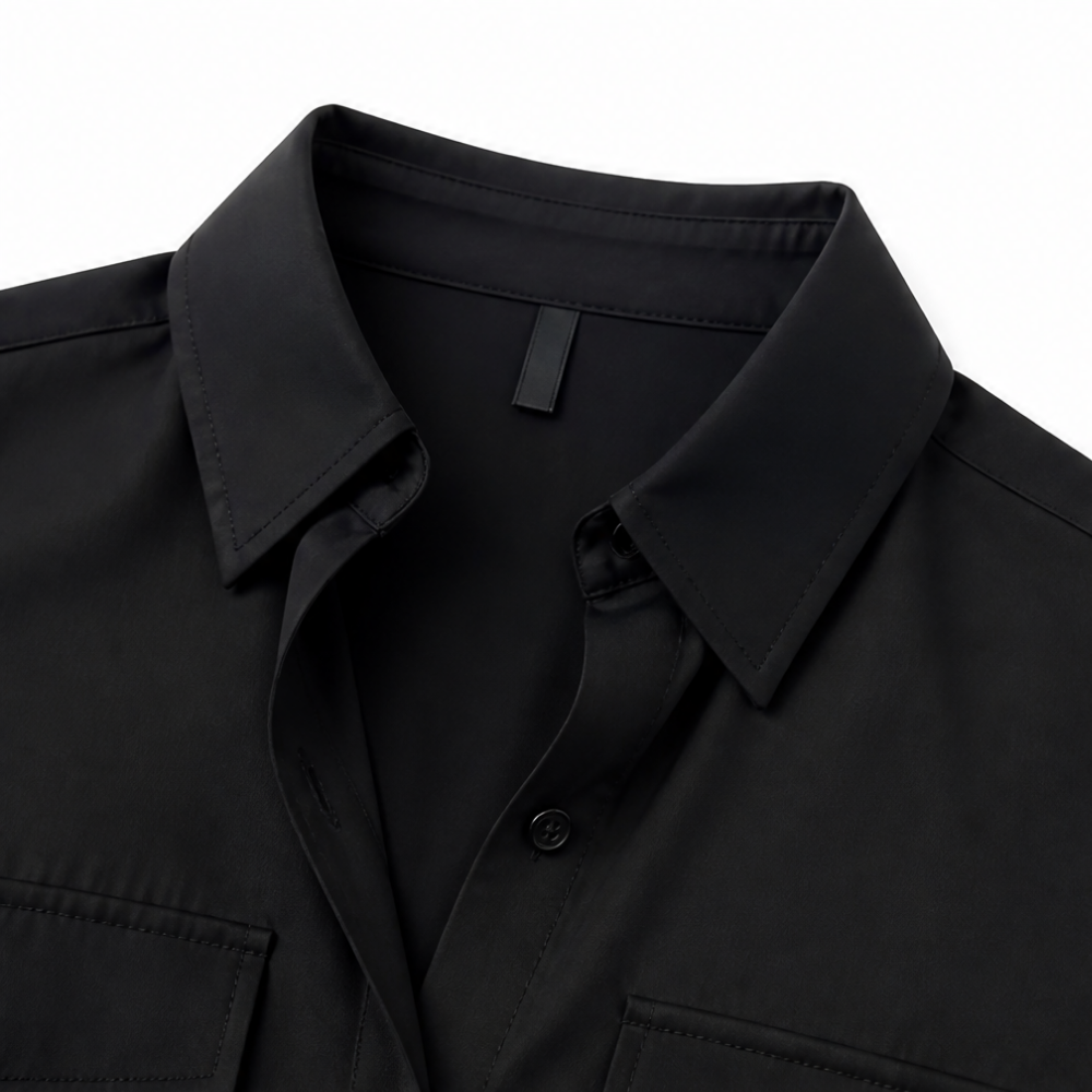 Lunavia - Loose Lapel Button-Down Shirt for Women