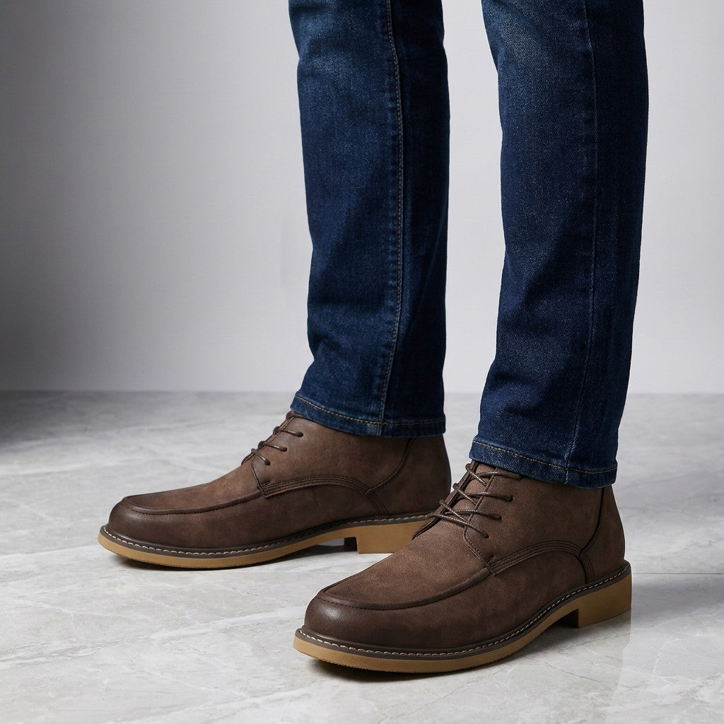 Dean Leather Boots - Men's Moc Toe Lace Up Boots