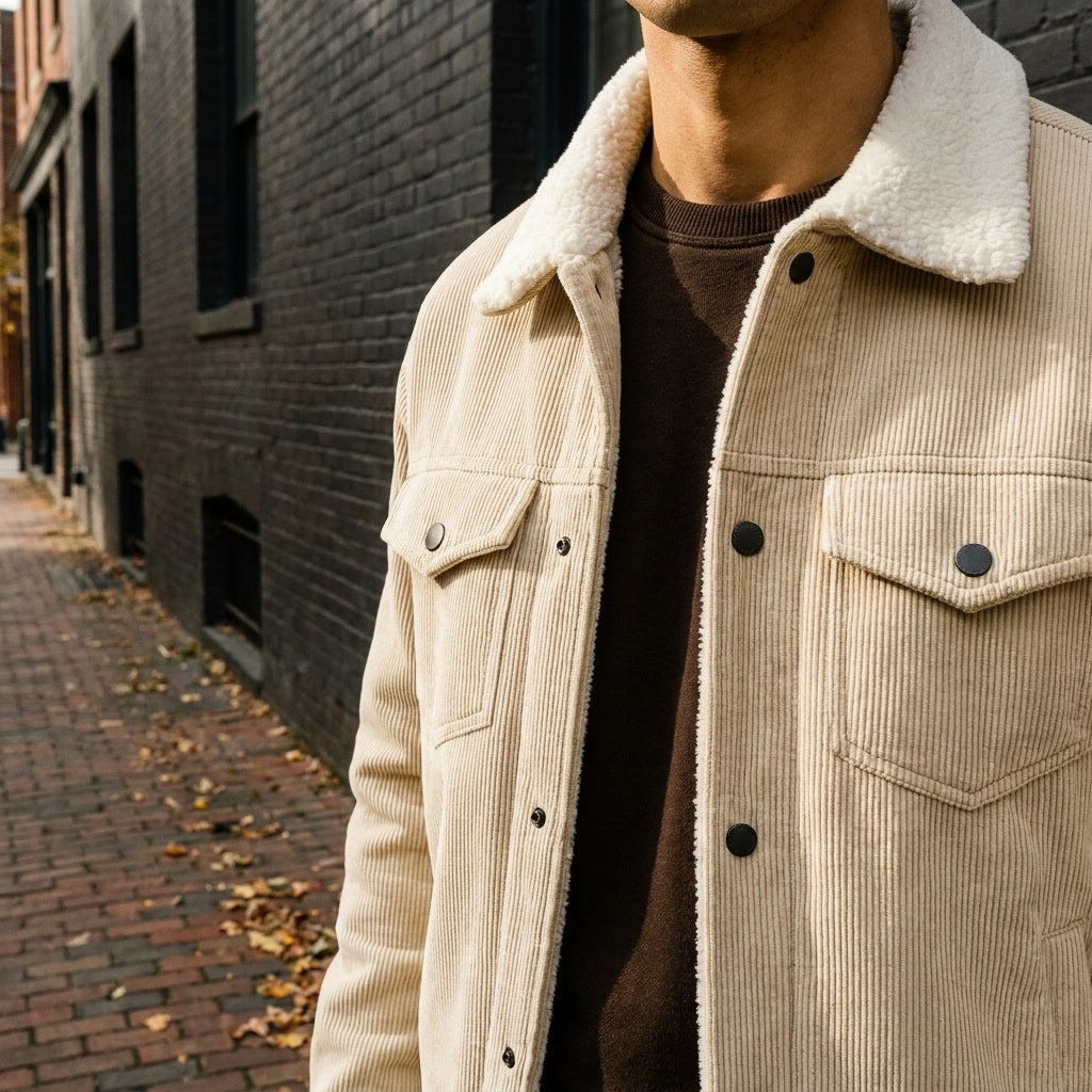 Hudson Corduroy Jacket - Fleece Lined Men's Jacket