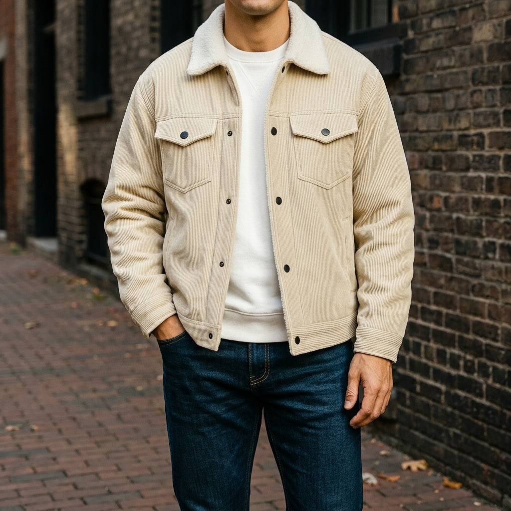 Hudson Corduroy Jacket - Fleece Lined Men's Jacket