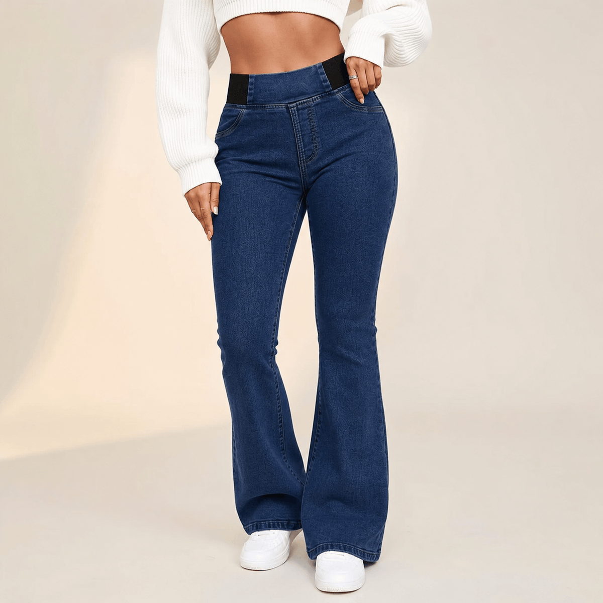 Curvela Flare Jeans - High Waist Stretch Women's Jeans