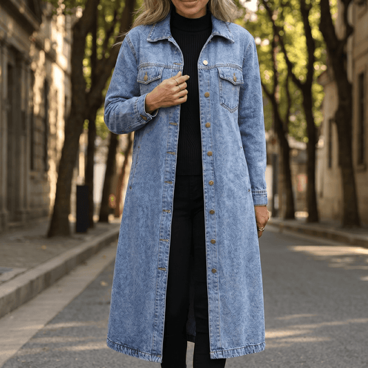 Denara Longline Denim Coat - Women's Oversized Denim Coat