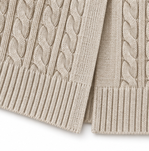 Elara Knit Longline Waistcoat - Cable-Knit Look Women's