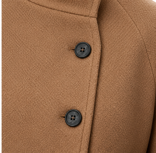Velora Belted High-Neck Jacket - Asymmetric Women's Jacket