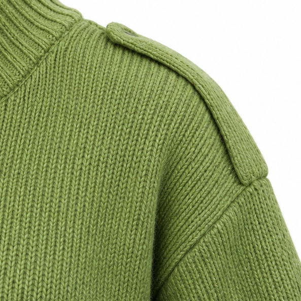 Diavelle High-Collar Cardigan - Diagonal Button Women's