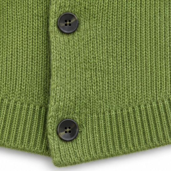 Diavelle High-Collar Cardigan - Diagonal Button Women's