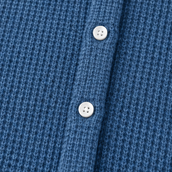 Lapelle Waffle Knit Cardigan - Women's Lapel Collar Knit
