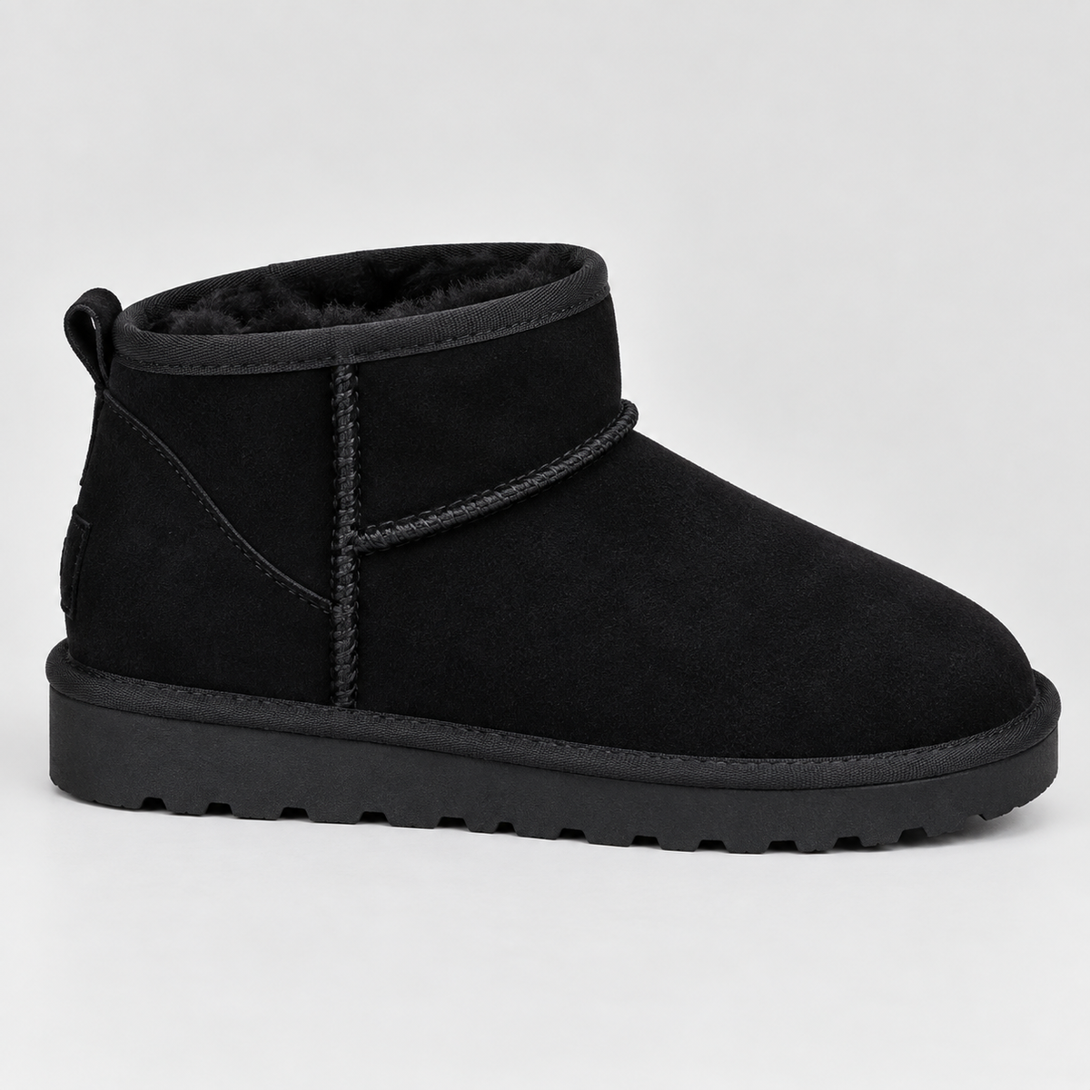 Suede Ankle Boots - Women's Fur Lined Winter Boots