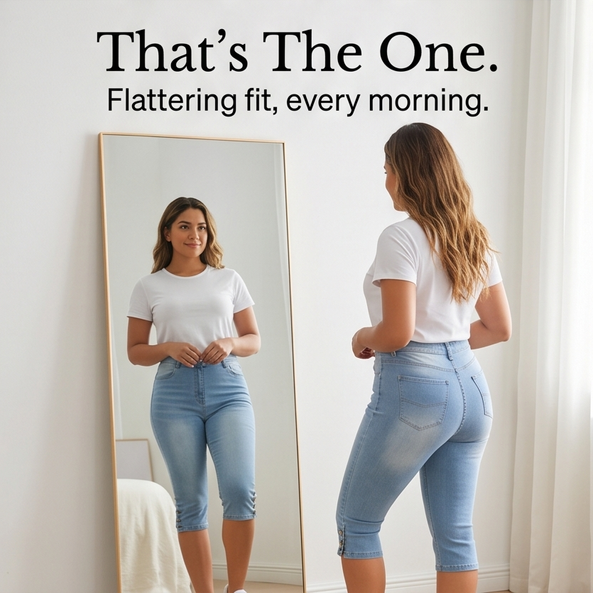 Velora Capri Jeans - High Waist Women's Cropped Jeans