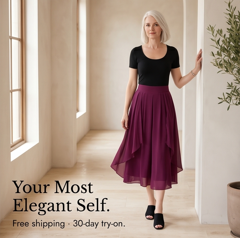Sevella Culottes - Women's High Waist Chiffon Skirt Pants