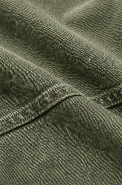 Corriveau Denim-Look Jacket - Washed V-Neck Women's Jacket