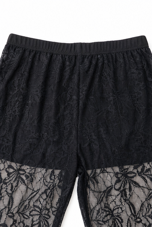 Vironne Lace Leggings - Women's Sheer Lace-Look Leggings