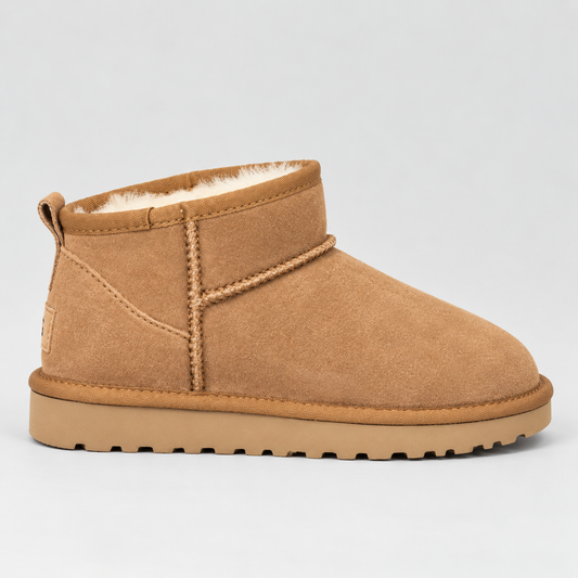 Suede Ankle Boots - Women's Fur Lined Winter Boots