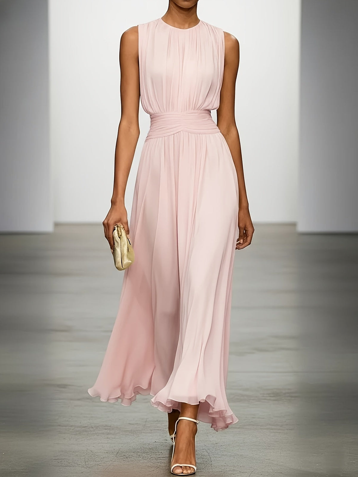 Arabella Pleated Maxi Dress - Women's Wedding Guest Dress