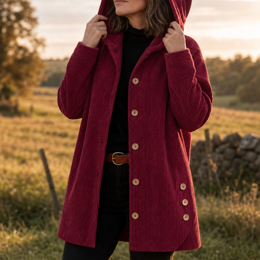 Corduvie Corduroy Overshirt - Women's Hooded Cord Shacket