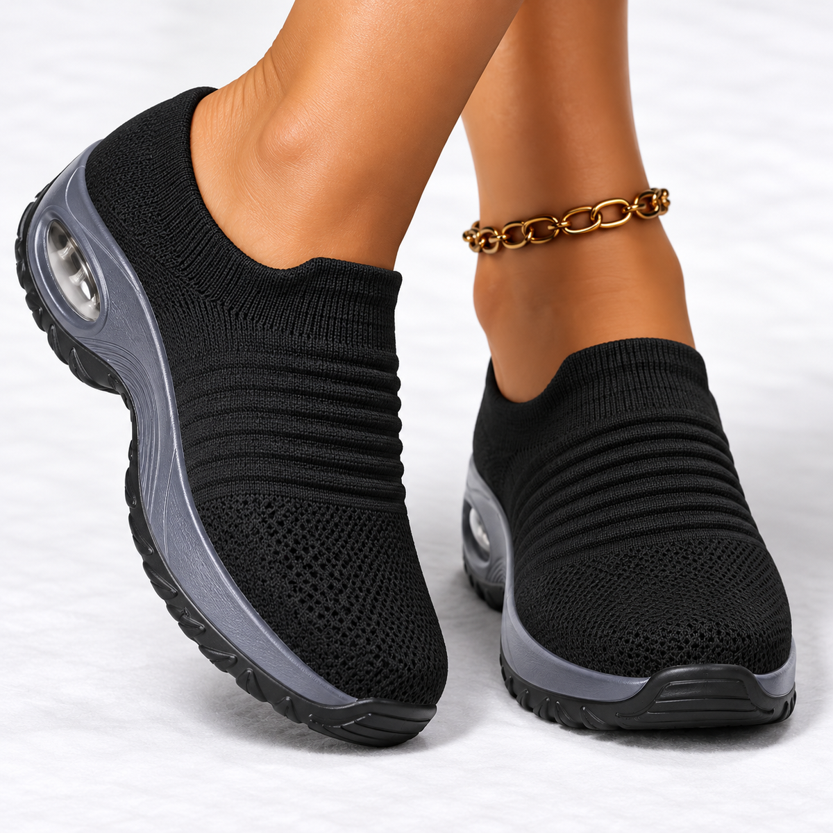 Slip On Walking Shoes - Women's Breathable Mesh Trainers