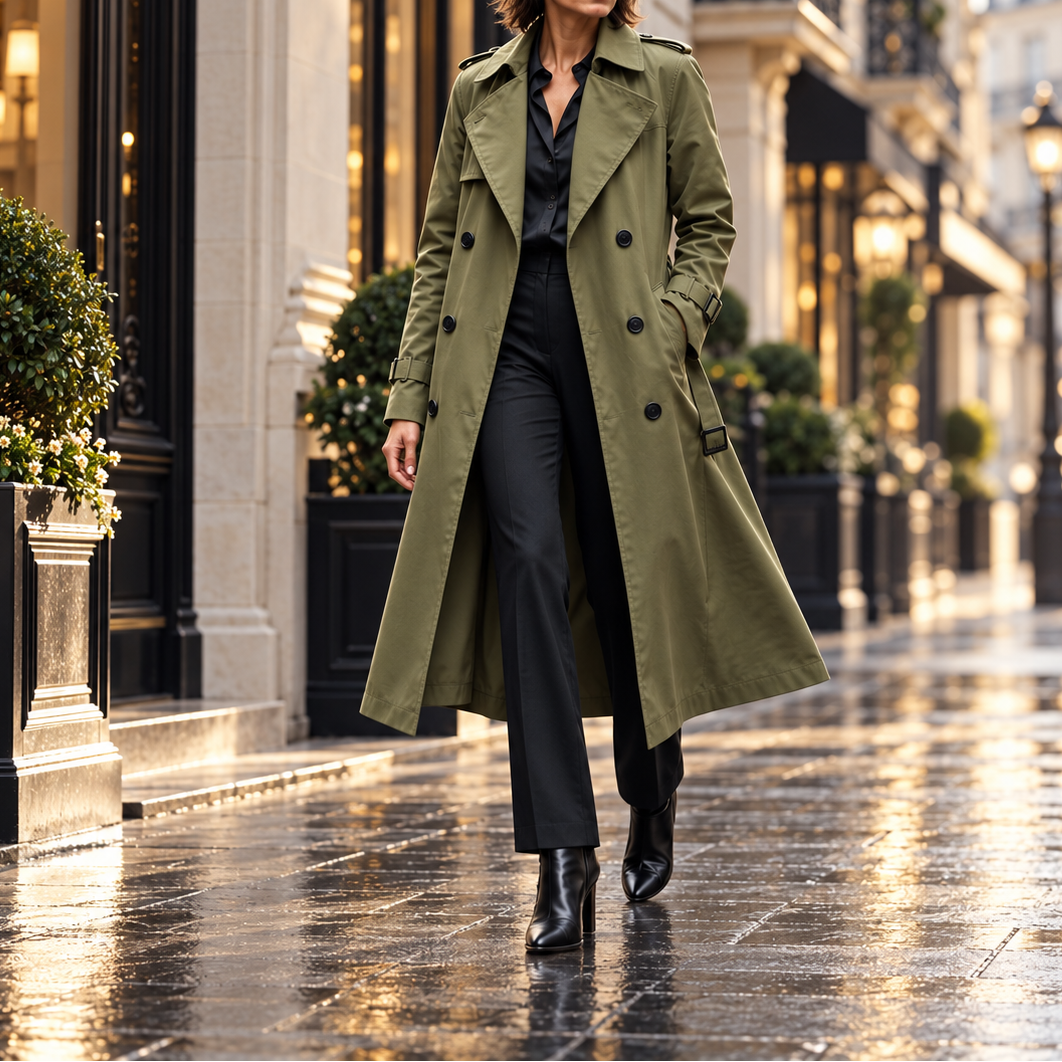 Mayfield Long Trench Coat - Women's Double-Breasted Coat