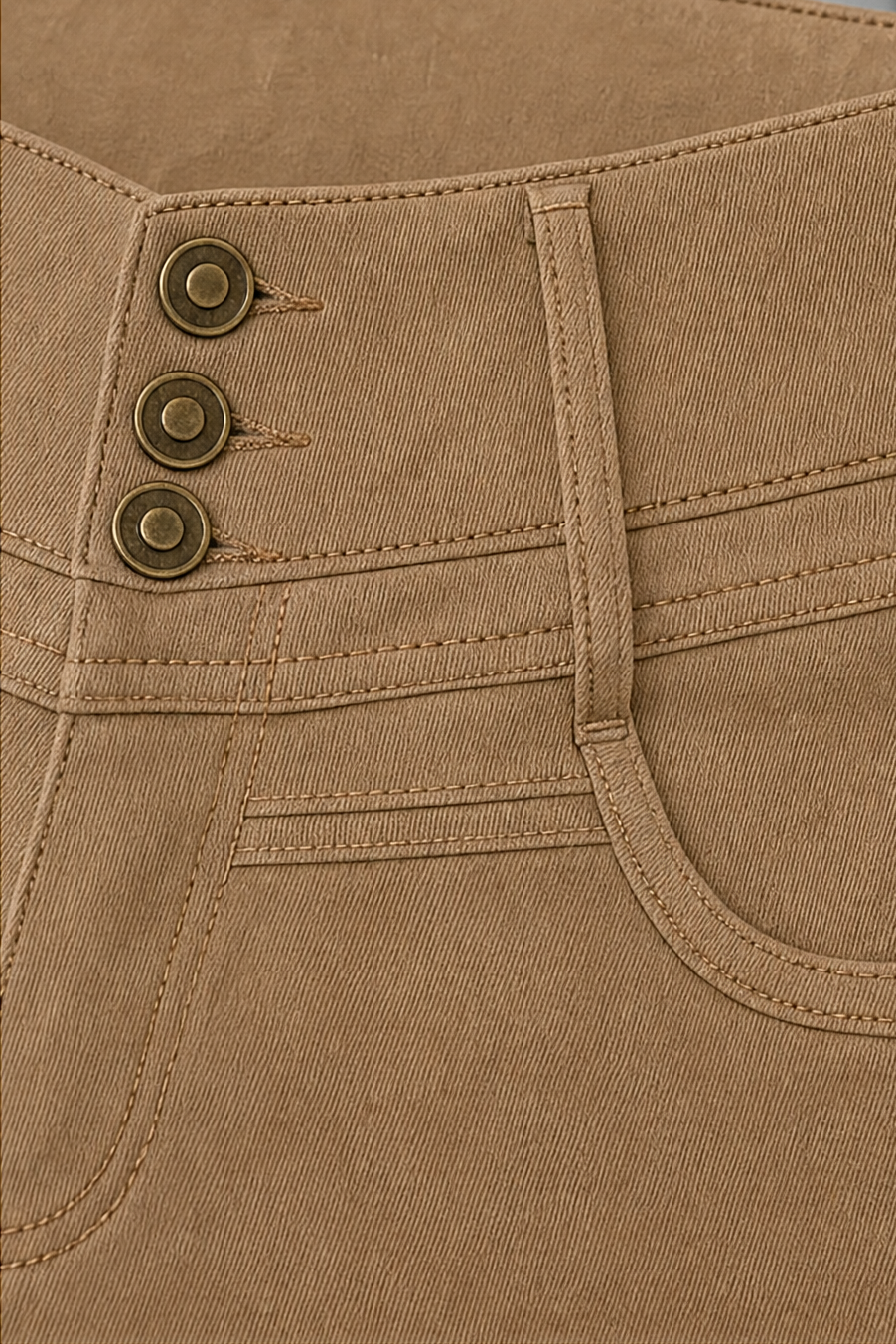 Waistlyn Skinny Jeans - Women's Multi-Button High Waist