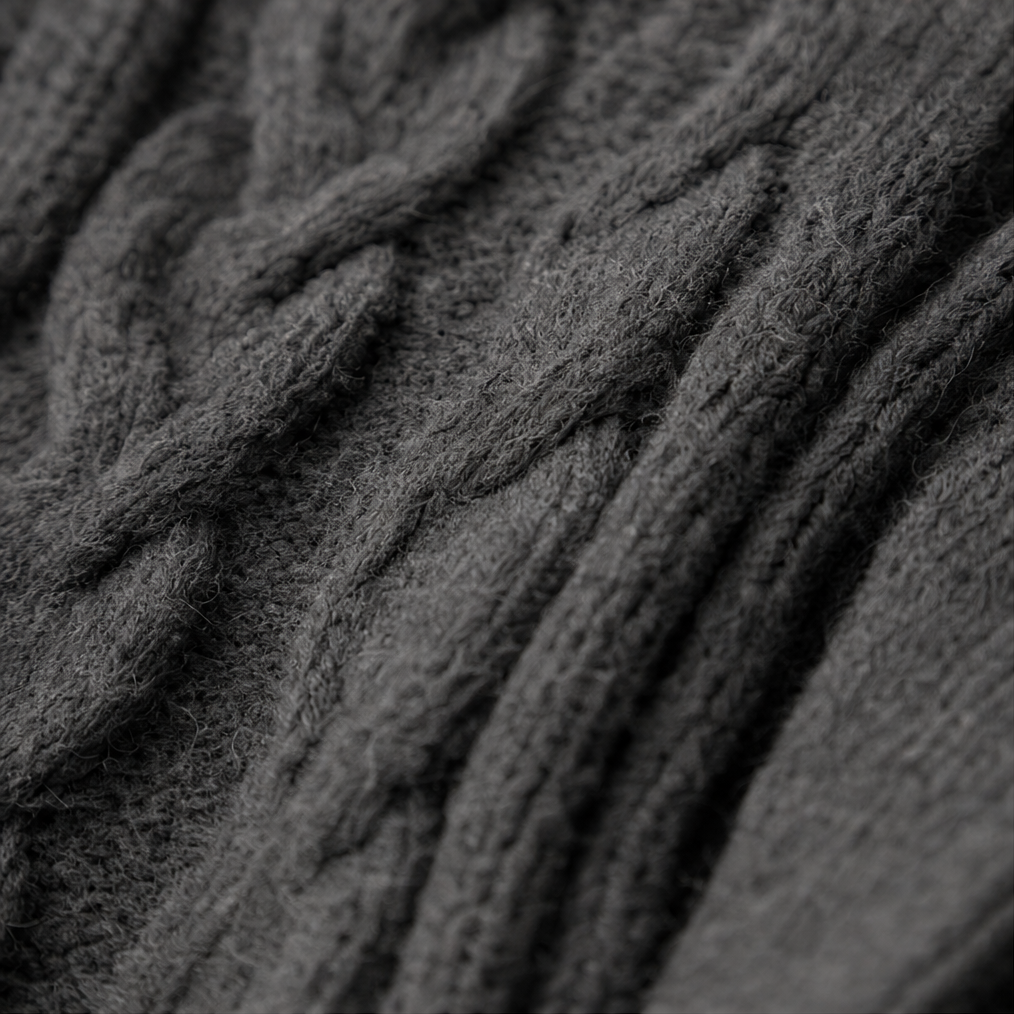 Wrapetta Cable Knit Cardigan - Women's Longline Hooded Knit