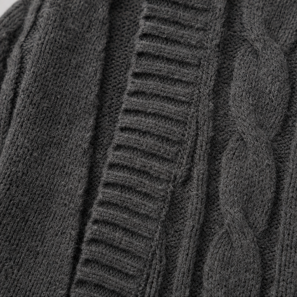 Wrapetta Cable Knit Cardigan - Women's Longline Hooded Knit